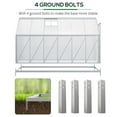 thumbnail image 6 of Homiyad 12' x 6' Aluminum Greenhouse, Polycarbonate Walk-in Garden Greenhouse Kit with Adjustable Roof Vent, Rain Gutter and Sliding Door, Silver, 6 of 8