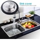 thumbnail image 5 of Tapón para fregadero de cocina de 2 piezas, acero inoxidable, borde ancho grande, 8,5 cm de diámetro brillar Electrónica, 5 of 5