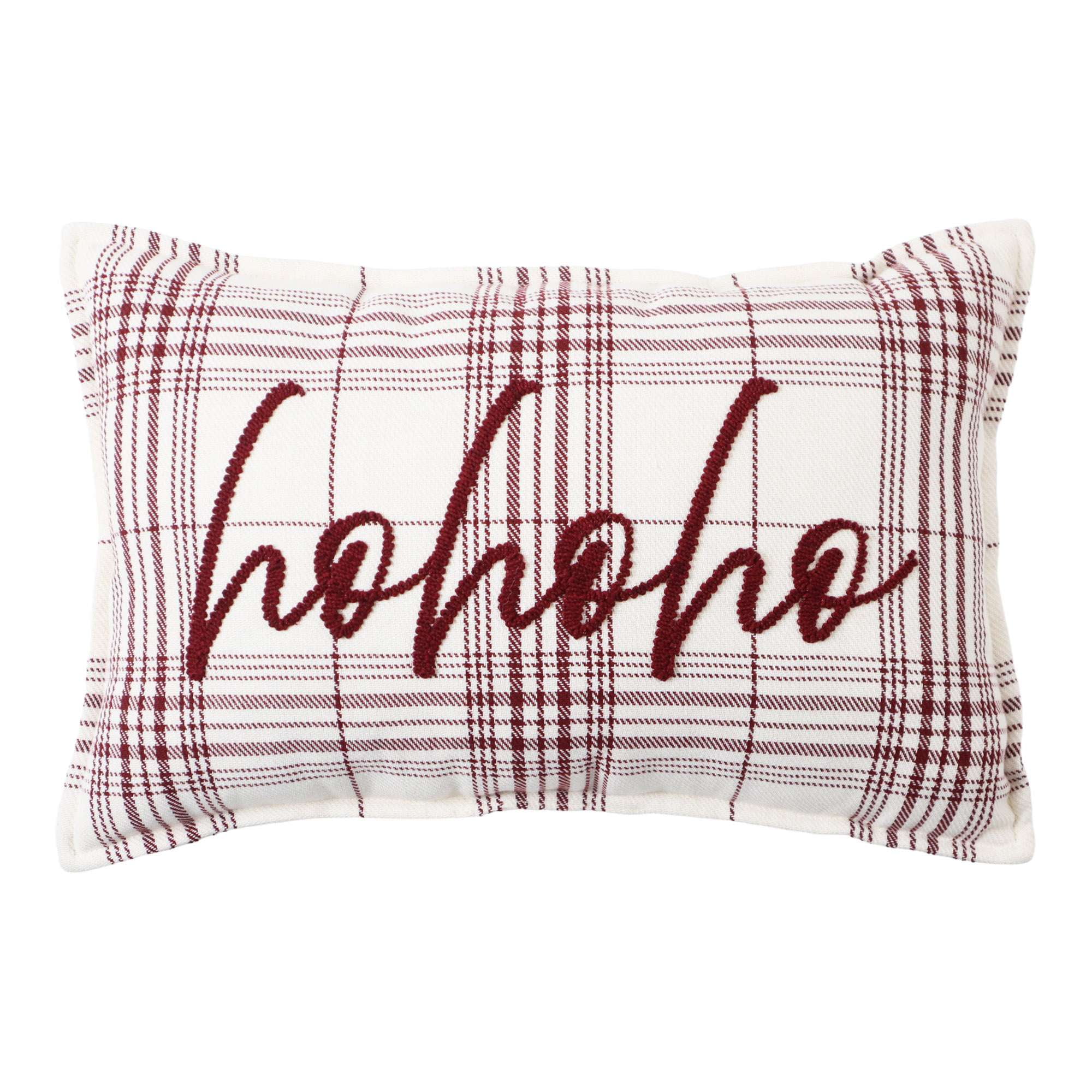 Holiday Time PL HOHOHO Plaid Cushion