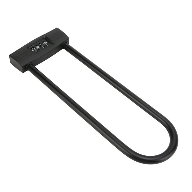 Combination Lock, Black Anti Theft Lengthen 4 Digit U Locks For