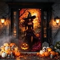 thumbnail image 6 of Halloween Decorations Door Cover,35.4x70.8 Inch Spooky Ghost Horror Doorway Curtains Door Covers Banners Decor,Perfect for Entryway Layout,Festival Scene Setting,Orange, 6 of 6