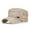 Beige, variant on Men Mesh Flat Top Military Cap Breathable Lightweight Sun Hat Adjustable Back Strap Solid Color Outdoor Running Fishing Visor Hat Green