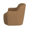 thumbnail image 2 of Kopi Swivel Accent Club Chair- Light Tan Brown Boucle- Curved Backrest, 2 of 5