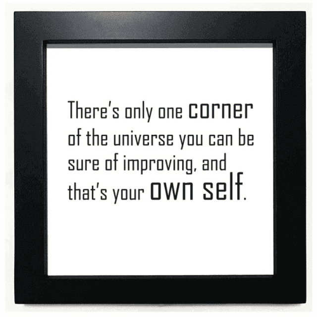 Quote You Can Change Your Own Self Black Square Frame Picture Wall Tabletop