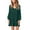 1# Green cheap stuff under 5 dollars, variant on Dyegold Shift Dress For Women Long Sleeve Ruffle Hem Tunic Dresses 2023 Fall Casual Loose V Neck Short Mini Swing Dresses