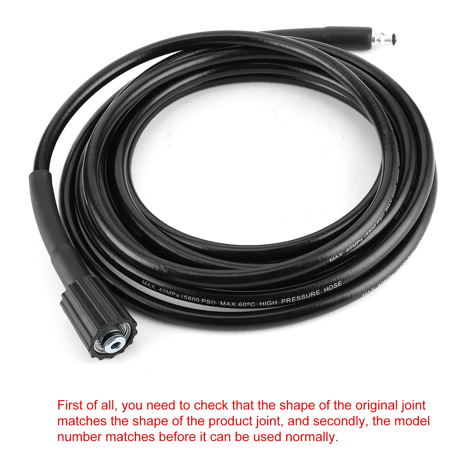High Pressure Washer Hose Jet Wash Extension Hose,40Mpa M22 Pressure Washer Hose Jet Power Wash Fit for C100 C110 C120 C130 C140 10m / 32.8ft