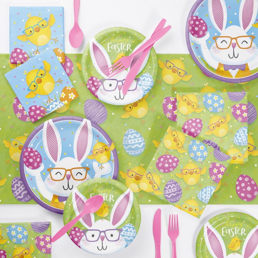 Happy Easter Party Supplies Kit for 8 Guests