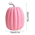 thumbnail image 2 of Seyotauo 7.88 Inch Pumpkin Fall Decorations, Decorative Large Outdoor Orange Foam Plastic Fake Faux Artificial Pumpkins for Halloween Autumn Harvest Festival Home Table Decor, 2 of 6