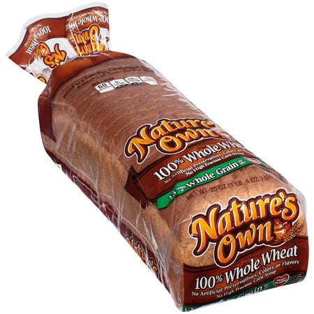 Nature's Own 100% Whole Wheat Bread 20 oz. Loaf - Walmart.com