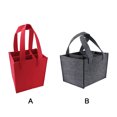 thumbnail image 2 of Inteprter Regalo para los amantes del vino Bolso protector del vino de la cerveza de la capacidad grande de la bolsa del vino del fieltro Almacenamiento y organización del hogar Gris, 2 of 6