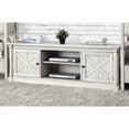 thumbnail image 3 of Furniture of America Vallie Cottage Wood 60-Inch TV Stand in Antique White, 3 of 8