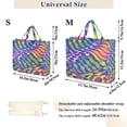 thumbnail image 2 of FORMRS Womens Corduroy Tote Bag Crossbody Shoulder Handbag with Pocket, Green Wavy Pattern, 2 of 7