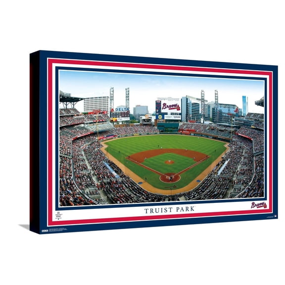 MLB Atlanta Braves - Truist Park 22 Canvas Wall Poster, 14.725" x 22.375"