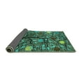 thumbnail image 2 of Ahgly Company Indoor Rectangle Abstract Turquoise Blue Modern Area Rugs, 2' x 5', 2 of 4