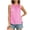 Hot Pink11, variant on Karymi Womens T Shirts Gingham Sleeveless Tank Top, Casual Crinkle Checkered Blouse with Shoulder Tie, Loose‑Fit Layered Summer Vest Womens Workout Tops