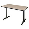 Regency Cain 48 x 24 in. Steel T-Base Training Seminar Table- Beige