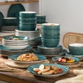 thumbnail image 6 of MALACASA 24 pcs Dinnerware Sets, Plates and Bowls Set for 6, Stoneware Dinner Set, Green, 6 of 9