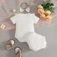 thumbnail image 6 of Baby Girl Clothes Outfit Ruffle Romper and Short Pants Clothing Sets for Summer Spring, 6 of 9