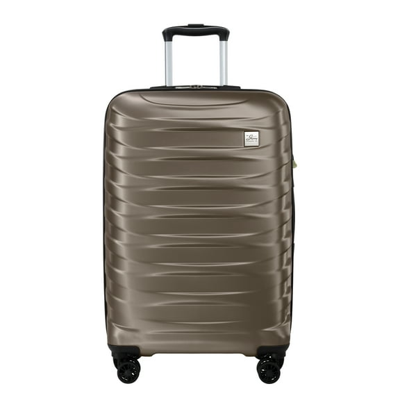 Skyway Luggage Camano Hardshell 24" Expandable Medium Checked Luggage Suitcase with Spinner Wheels, Bronze