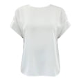 thumbnail image 1 of GEORGE G BLUSA CR MC CON DOBLADILLO LISA, 1 of 4