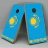 Kazakhstan Flag Cornhole Board Vinyl Decal Wrap