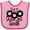 Pink and Fuchsia, variant on Inktastic Oldies but Goodies Records and Music Notes Boys or Girls Baby Bib