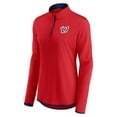 thumbnail image 2 of Women's Fanatics Red Washington Nationals Corner Quarter-Zip Top, 2 of 3