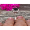 thumbnail image 3 of Surprisingly 1.75 Carat Black Diamond Moissanite Engagement Ring On 10K White Gold Anniversary Ring With Float Halo Claw Prongs Promise Ring 6mm Round Cut Gemstone, 3 of 5