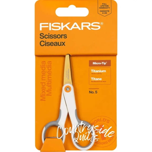 Fiskars Mixed Media No 5 Micro Tip Titanium Scissors 5in