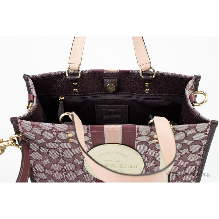 Original Coach Dempsey Carryall In Signature Jacquard With Stripe And Coach  Patch C8448 In Soft Lilac Color