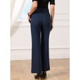 thumbnail image 3 of DARING DIVA Women's High Waist Straight Leg Slacks Trousers X-Small Dark Blue, 3 of 6