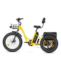 MAXFOOT MF30 Electric Tricycle for Adults, 750W Rear Drive Motor 3 Wheel Electric Bicycle with Suspension Fork, 85 Miles, 48V 20Ah UL Certified Battery, Fat Tire Electric Trike with Rear Differential