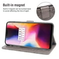 thumbnail image 3 of Case for Oneplus 6 Wallet Case Leather Premium PU Embossed Design Magnetic Closure Protective Cover with Card Slots for Oneplus 6, Black, 3 of 5