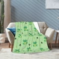 thumbnail image 4 of Cute Frog Throw Blanket Cozy Plush Green Flannel Fleece Ultra Soft Blankets Unisex Lightweight Fuzzy Party Blanket Gifts for Bed Couch Sofa Boys Girls 80"x60", 4 of 6