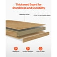 thumbnail image 3 of KFFKFF Tabletop Bookcase, Dual-Level Desk Organizer, Dimensions 37.4" x 12.6" x 35.4", Office Storage Stand in Natural Wood Hue, Tabletop Bookcase Hutch Equipped with Non-Slip Foot Pads, 3 of 9