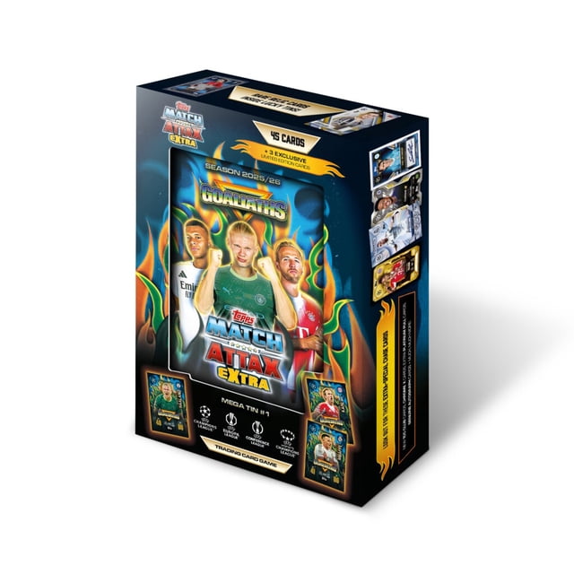 2025-26 Topps Match Attax Extra UEFA Champions League Cards - Goaliaths Mega Tin #1 (45 Cards + 3 LE)