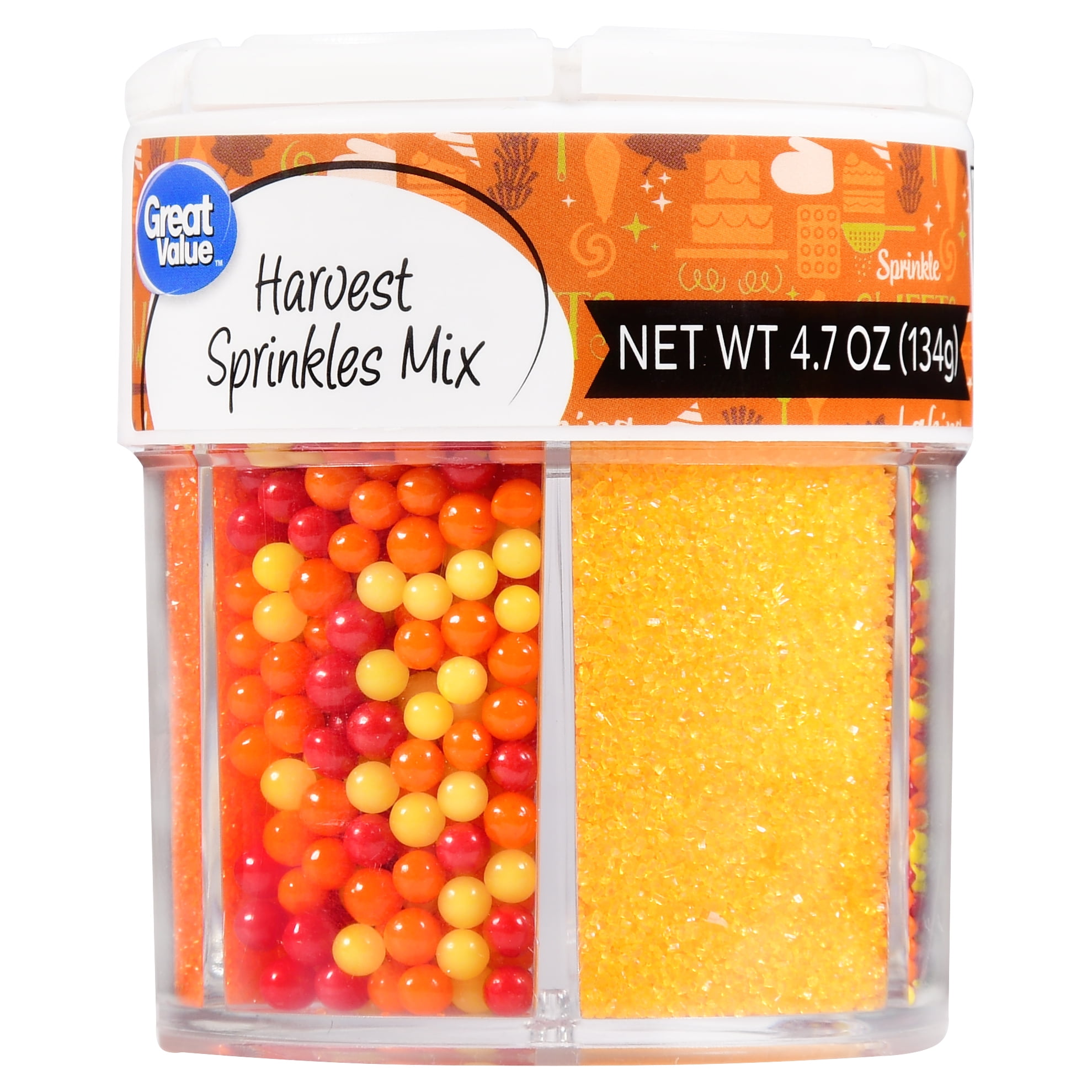 Great Value Harvest Sprinkles Mix, 6 Cells, 4.7 oz
