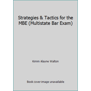 Strategies & Tactics for the MBE (Multistate Bar Exam) [Paperback - Used]