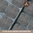 thumbnail image 6 of 3dRose, Grunge dark gray damask - silver grey faded antique vintage swirls wallpaper fancy swirling pattern, set of 8 Coasters - Soft, 6 of 7