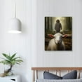 thumbnail image 3 of HENGT Jesus Paintings Canvas Wall Art Jesus Saving the Lost Lamb Poster Jesus and Animals Art Jesus Pictures for Wall Christian Wall Art Jesus Running After Lost Lamb Picture for Living Room, 3 of 4