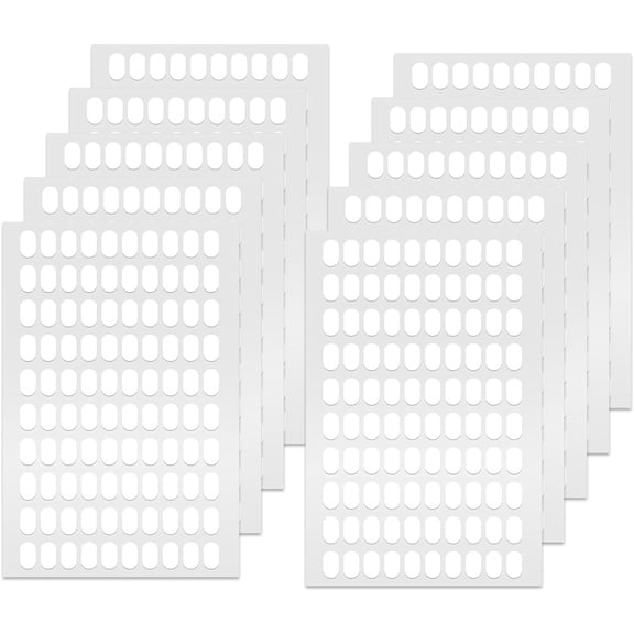 NOGIS 1000pcs False Tip Double Sided Adhesive Tapes for Nails Art Holder, Nail Stand Sticky Tabs, Pre-Cut Nail Display Strips for Nails Art Display Stand and Color Chart Displays Book