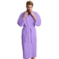 thumbnail image 5 of Men's Waffle Spa Bathrobe - Long, Lightweight, Absorbent, 5 of 5