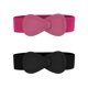 thumbnail image 1 of Cinturones Elásticos de Hebilla de Cuero Sintético Interlock en Forma de 8 para Mujeres 2Pcs Inspire Chic, 1 of 1