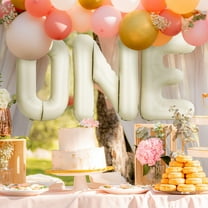 HONMEET One Birthday Balloon Foil Number Balloon For Birthday Decorations Easy To Inflate Reusable