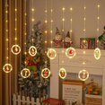 thumbnail image 5 of Luces de ventana Decoración navideña Luces de anillo con adorno Juguete Luces de cortina LED Novedad para interiores y exteriores Árbol de Navidad Decoraciones para el jardín del hogar, 5 of 5