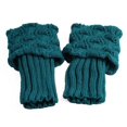 thumbnail image 5 of 2 pares de calentadores de piernas de ganchillo cortos cálidos de invierno para mujer, cubierta de calcetines de punto para botas, 5 of 5