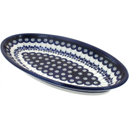 

Polish Flowering Peacock Small Oval Platter