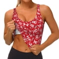 thumbnail image 4 of Lsque Hohoho3 Printed Women'S Sports Bra, Compression, Moisture Wicking, High-Impact Sports Bra For Women,Supportive sports bra-, 4 of 9