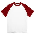 thumbnail image 6 of Godokuleh Men's Raglan Baseball T Shirts Cotton Crew Neck Short Sleeve T-Shirts Casual Soft Vintage Workout Athletic Tee Shirt Red L, 6 of 6