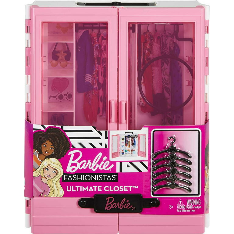 surfing fyrretræ Elskede Barbie Fashionista Ultimate Closet Playset with Clothes & Accessories,  Includes 5 Hangers - Walmart.com